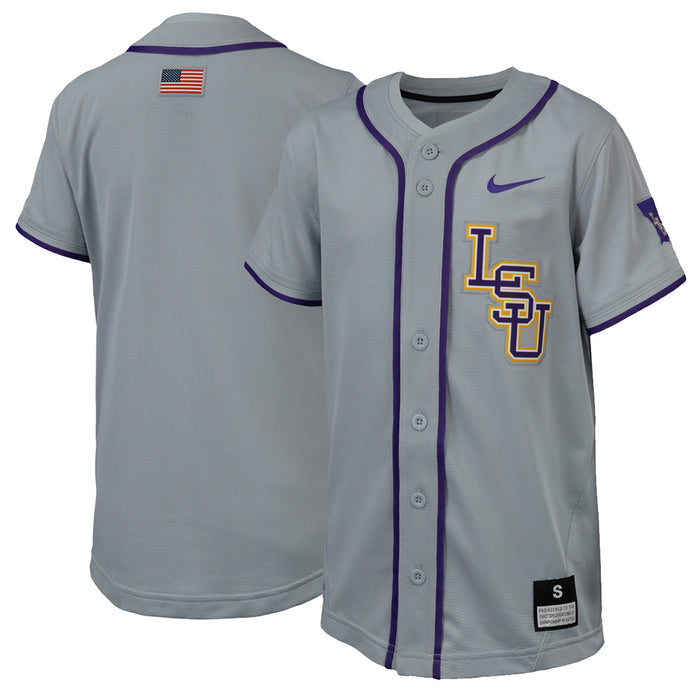 LSU Tigers Nike FullButton Vapor Performance Replica Baseball Youth J — Bengals & Bandits