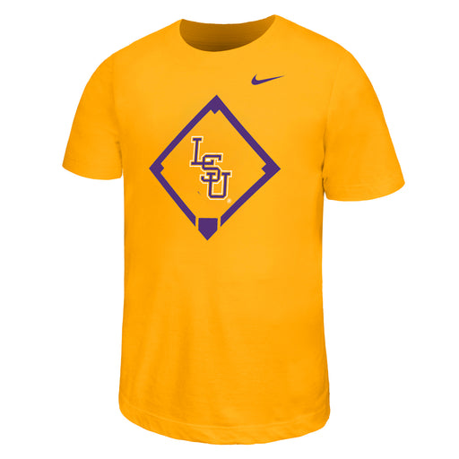 LSU Tigers Nike Legend Dri-Fit Baseball Icon Youth T-Shirt - Gold