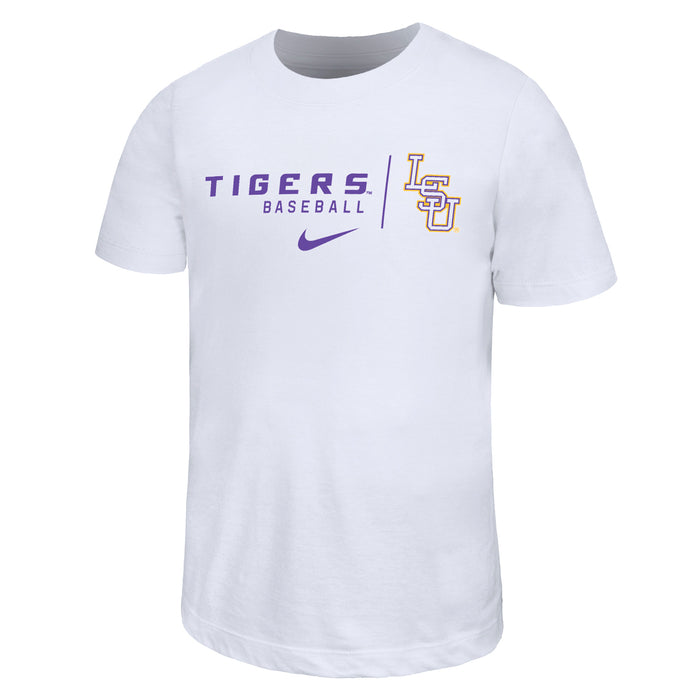 LSU Tigers Nike Legend Dri-Fit Baseball Locker Room Youth T-Shirt - White