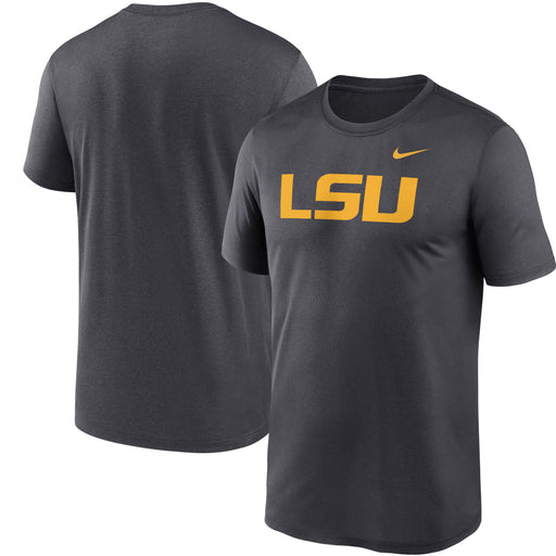 LSU Tigers Nike Legend Primary Logo Dri-Fit Performance T-Shirt - Anthracite