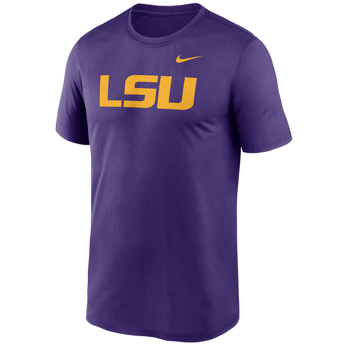LSU Tigers Nike Legend Primary Logo Dri-Fit Performance T-Shirt - Purple