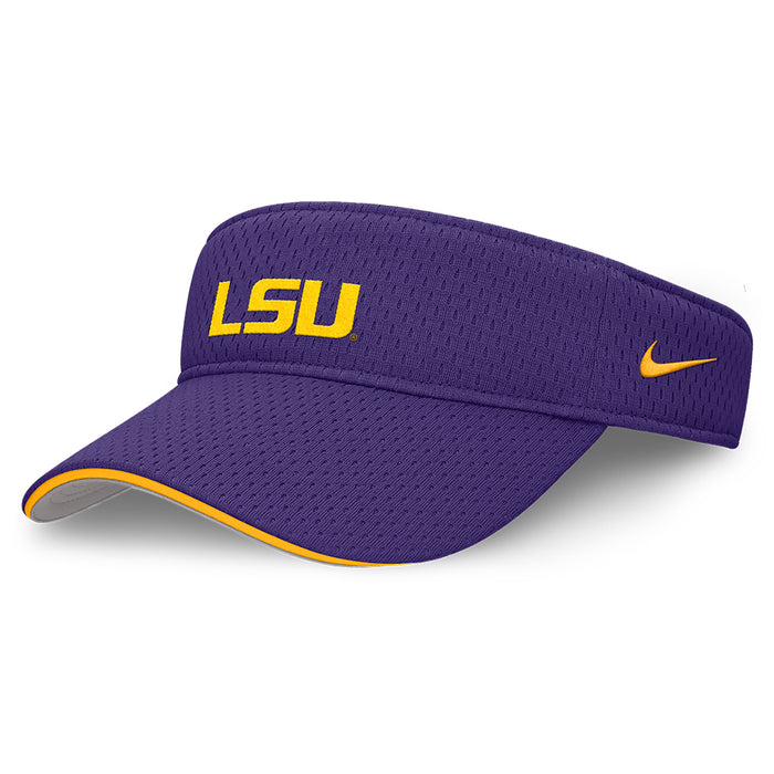 LSU Tigers Nike On-field SB 26 Ace Dri-Fit Mesh Performance Adjustable Visor - Purple