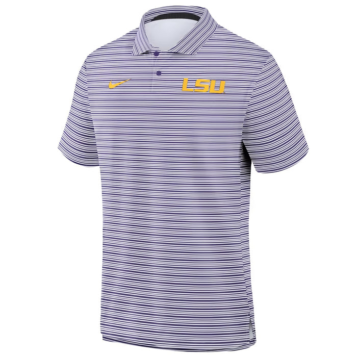 LSU Tigers Nike Primetime Vapor Striped Dri-FIT Polo - Purple / White