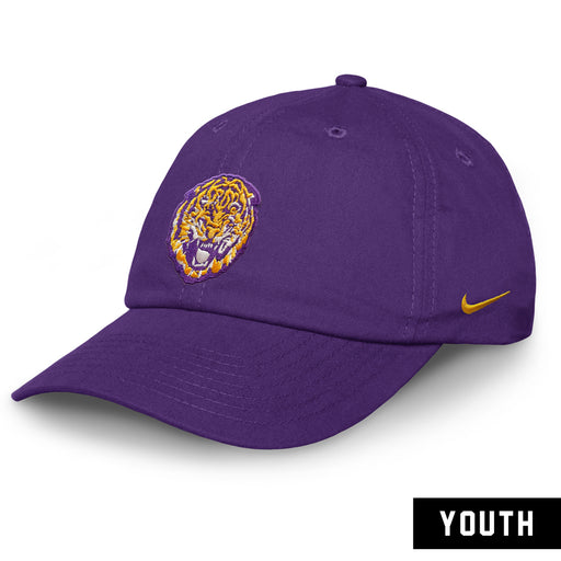 LSU Tigers Nike Round Vault Heritage 86 Campus Youth Hat - Purple