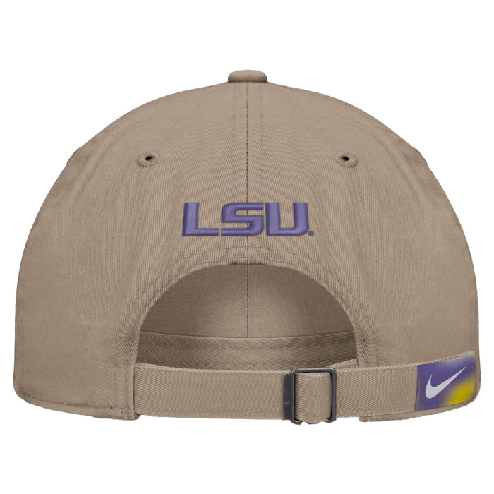 LSU Tigers Nike SB Tigers Text Club Hat - Khaki