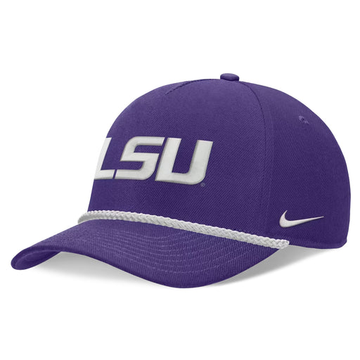 LSU Tigers Nike Side26 On-Field Rise Structured Rope Hat - Purple