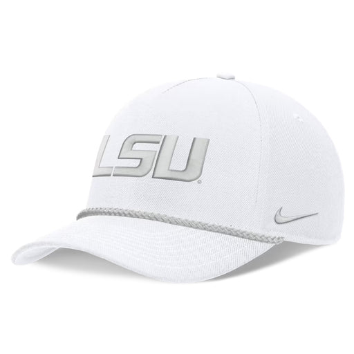 LSU Tigers Nike Side26 On-Field Rise Structured Rope Hat - White