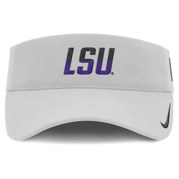 LSU Tigers Nike Sideline 2026 On-Field Dri-Fit Performance Adjustable Visor - Photon Dust