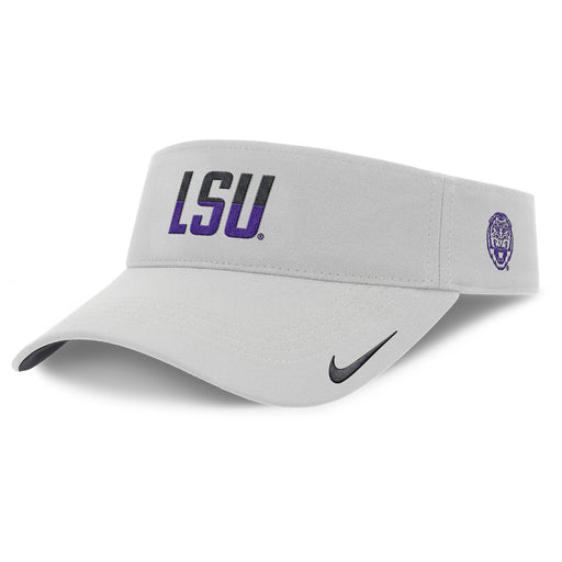 LSU Tigers Nike Sideline 2026 On-Field Dri-Fit Performance Adjustable Visor - Photon Dust