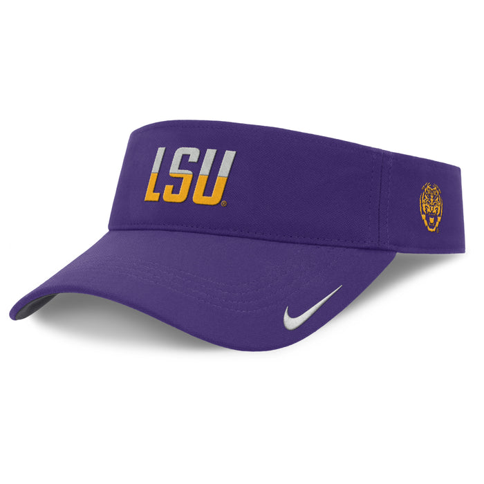 LSU Tigers Nike Sideline 2026 On-Field Dri-Fit Performance Adjustable Visor - Purple