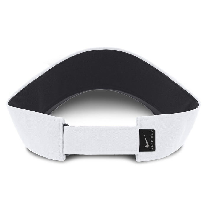 LSU Tigers Nike Sideline 26 On-Field Primary Logo Dri-Fit Performance Adjustable Ace Visor - White