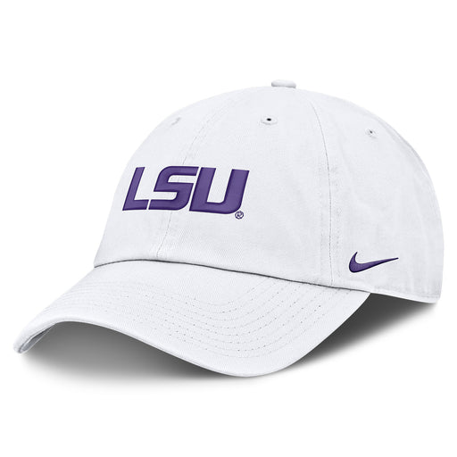 LSU Tigers Nike Sideline 2026 On-Field Adjustable Club Cap Hat - White