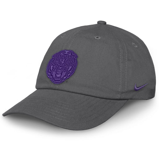 LSU Tigers Nike Tiger Head Heritage 86 Campus Adjustable Hat - Flint Grey