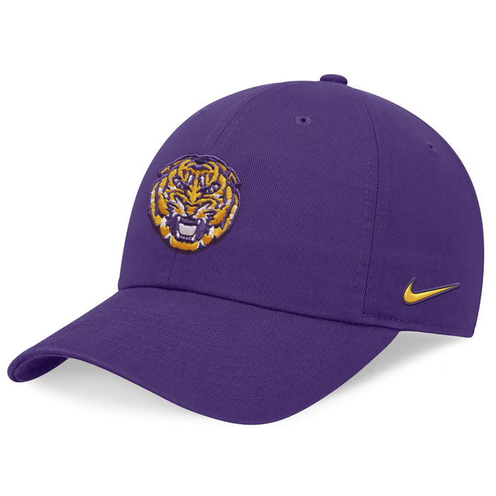 LSU Tigers Nike Tiger Head On Field Adjustable Club Hat Purple