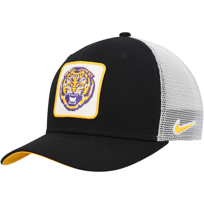 LSU Tigers Nike Tiger Head Trucker Hat - Black