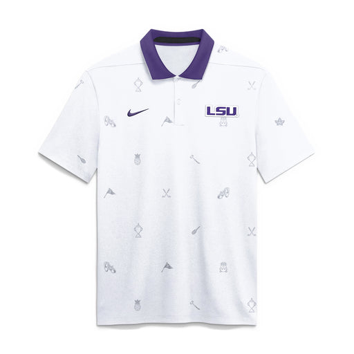 LSU Tigers Nike Vapor NKCC Pattern Polo - White