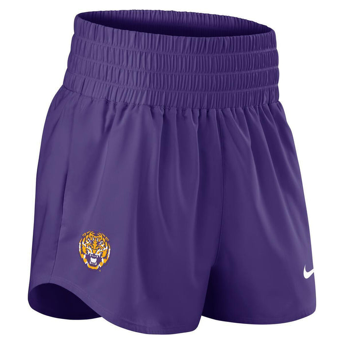 LSU Tigers Nike Women's Round Vault One High-Rise Performance Shorts - Purple