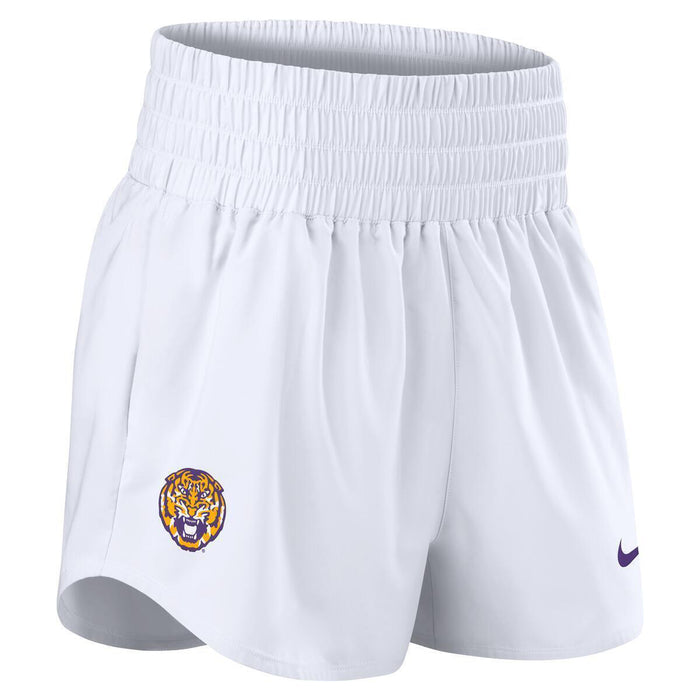 LSU Tigers Nike Women's Round Vault One High-Rise Performance Shorts - White