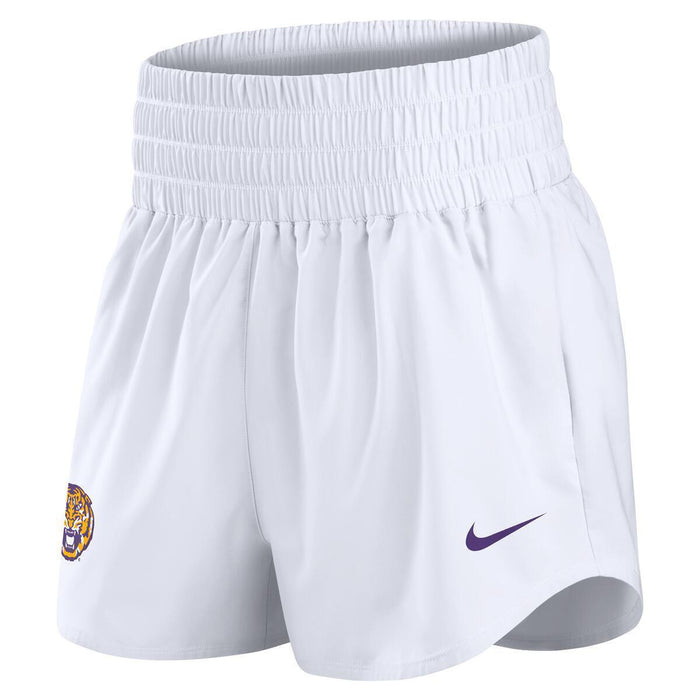 LSU Tigers Nike Women's Round Vault One High-Rise Performance Shorts - White