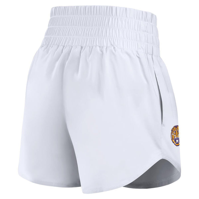LSU Tigers Nike Women's Round Vault One High-Rise Performance Shorts - White