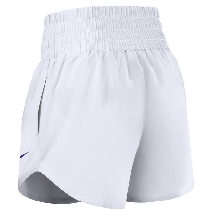 LSU Tigers Nike Women's Round Vault One High-Rise Performance Shorts - White