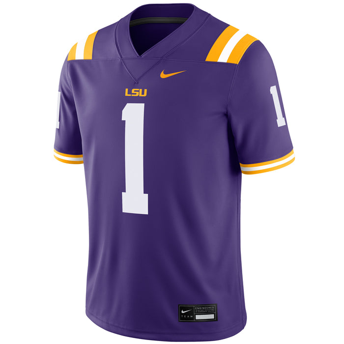 LSU Tigers Nike #1 Team Replica Football Jersey – Purple