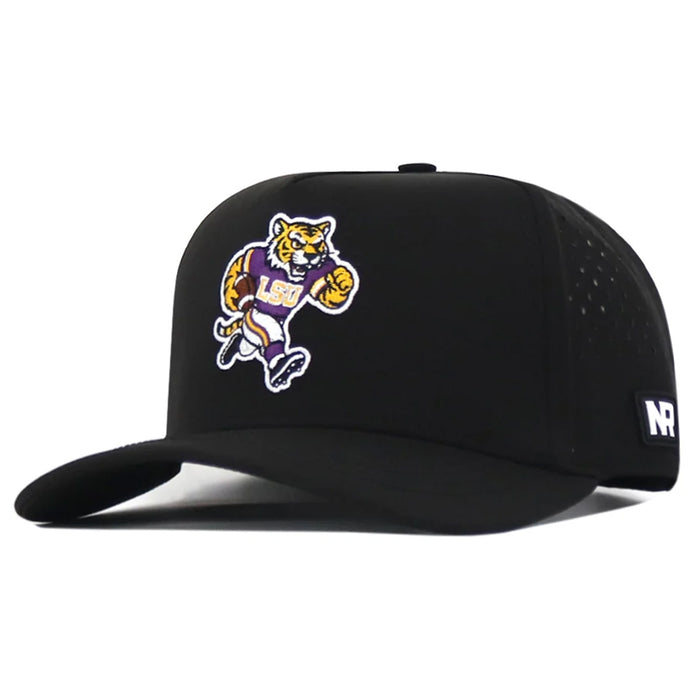 LSU Tigers No Rivals Football Mascot Five Panel Performance Adjustable Hat - Black