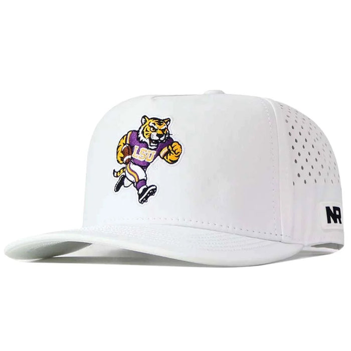 LSU Tigers No Rivals Football Mascot Five Panel Performance Adjustable Hat - White