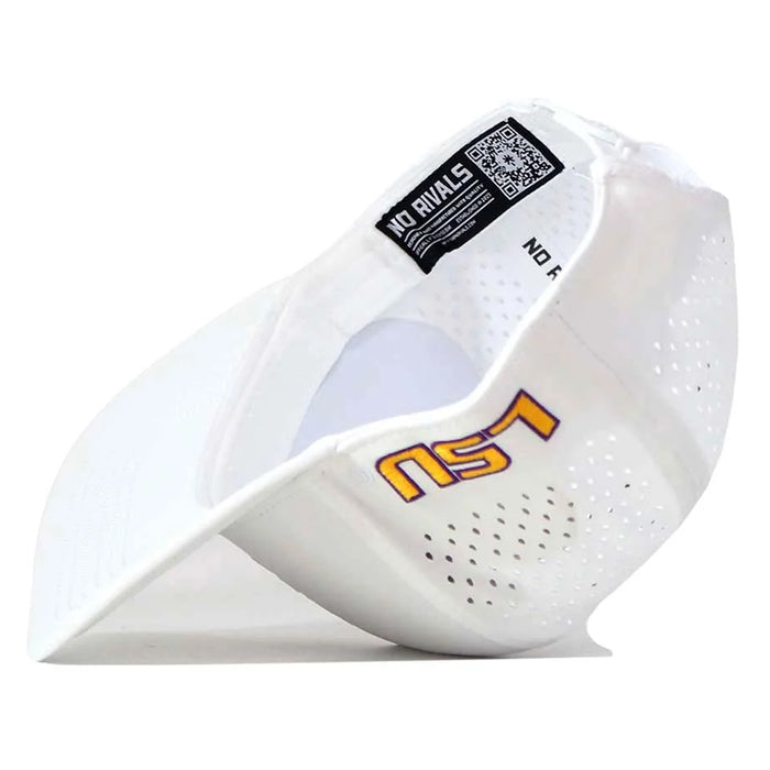 LSU Tigers No Rivals Football Mascot Five Panel Performance Adjustable Hat - White