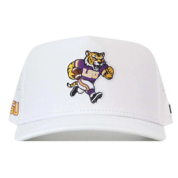 LSU Tigers No Rivals Football Mascot Five Panel Performance Adjustable Hat - White