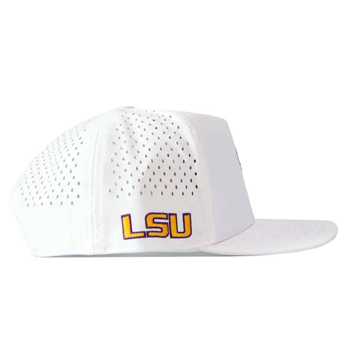 LSU Tigers No Rivals Football Mascot Five Panel Performance Adjustable Hat - White