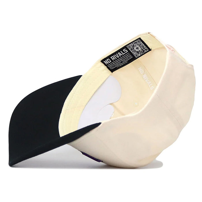 LSU Tigers No Rivals Letterman 2-Tone Adjustable Five Panel Hat - Natural / Black