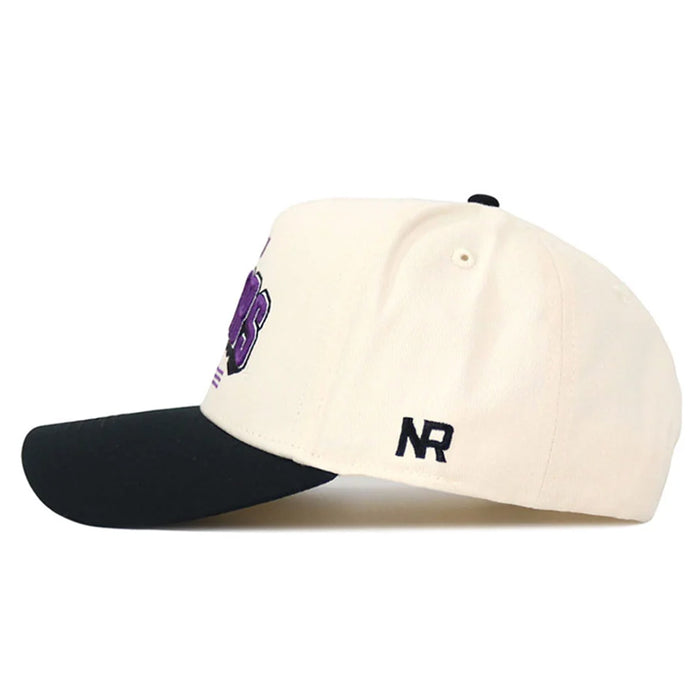 LSU Tigers No Rivals Letterman 2-Tone Adjustable Five Panel Hat - Natural / Black