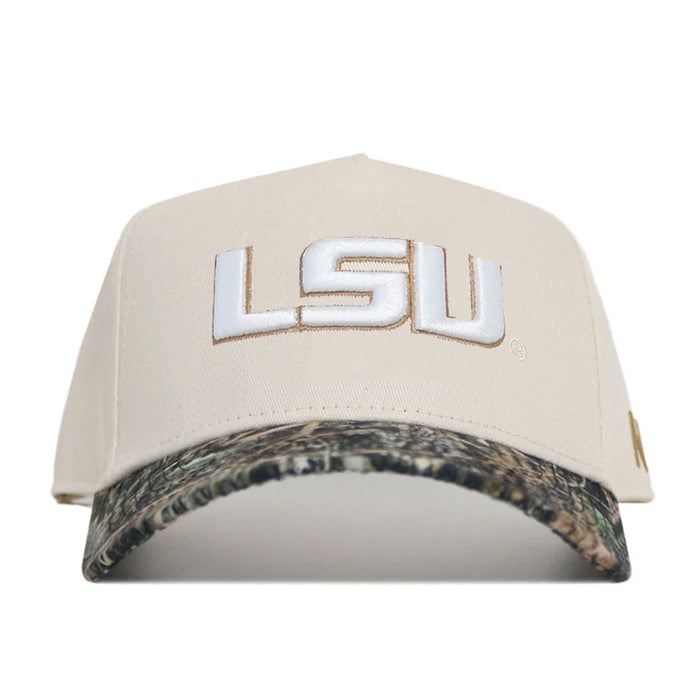LSU Tigers No Rivals Primary Camo Connector Edition 2-Tone Adjustable Hat - Natural / Camo