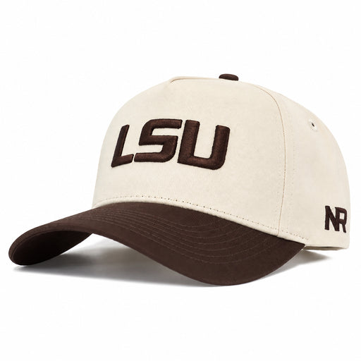 LSU Tigers No Rivals Primary Espresso 2-Tone Adjustable Hat - Natural / Espresso