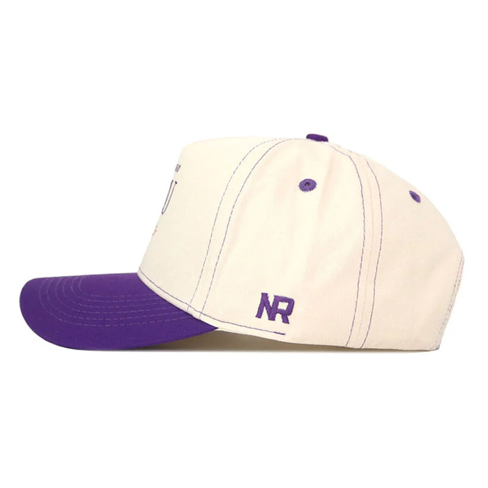 LSU Tigers No Rivals Script Tigers Vintage 2-Tone Adjustable Hat - Natural / Purple