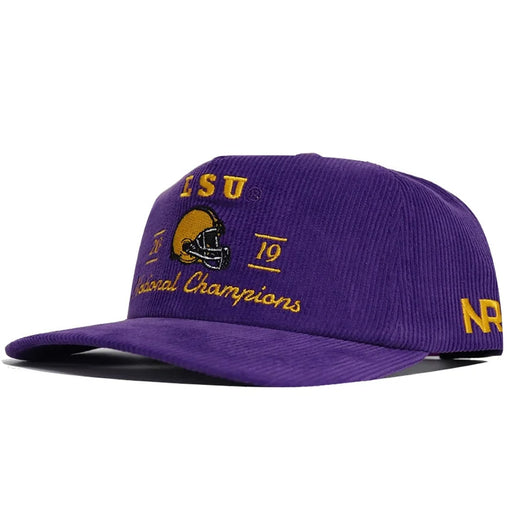 LSU Tigers No Rivals Vintage 2019 National Championship Corduroy Adjustable Hat - Purple