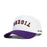 LSU Tigers No Rivals Upside Down Tigers Adjustable Hat - White / Purple
