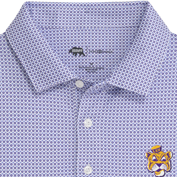 LSU Tigers Onward Reserve Vintage Beanie League Performance Stretch Polo - Purple