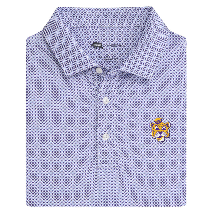 LSU Tigers Onward Reserve Vintage Beanie League Performance Stretch Polo - Purple