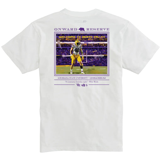 LSU Tigers Onward Reserve Whit Weeks Premium Pocket T-shirt - White