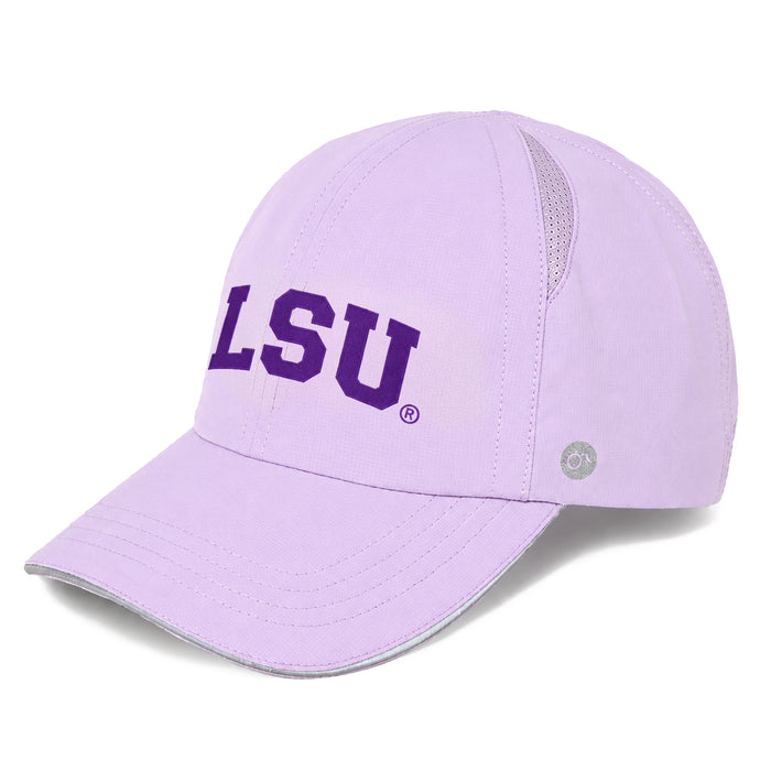 LSU Tigers Ponyflo Arch Feather-Light Women's Performance Ponytail Hat - Lavender
