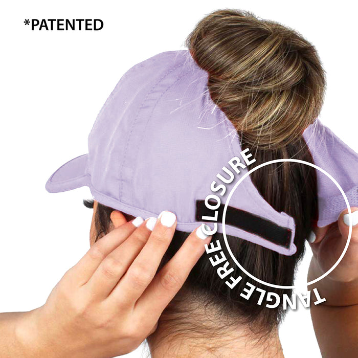 LSU Tigers Ponyflo Arch Feather-Light Women's Performance Ponytail Hat - Lavender