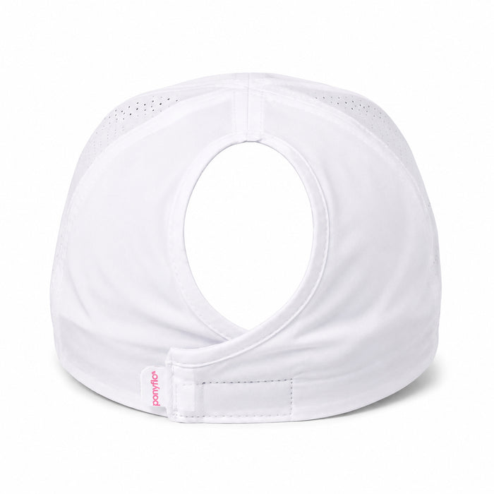 LSU Tigers Ponyflo Feather-Light Women's Perforated Performance Ponytail Hat - White