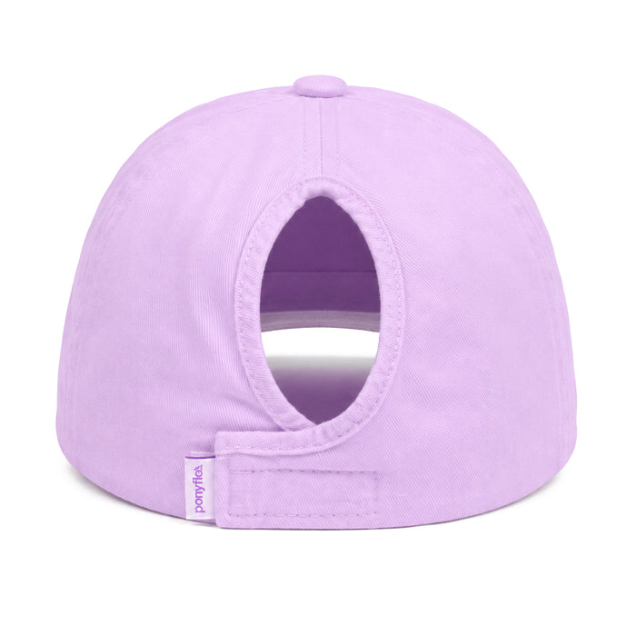 LSU Tigers Ponyflo Mom Vintage Wash Cotton Ponytail Hat - Lavender