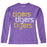 LSU Tigers Retro Brand Tigers Stack Youth Loop Terry Long Sleeve T-Shirt - Purple