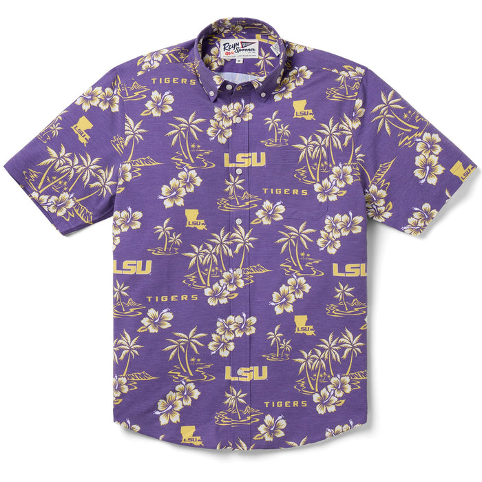 LSU Tigers Reyn Spooner Kekai Gameday Hawaiian Shirt - Purple