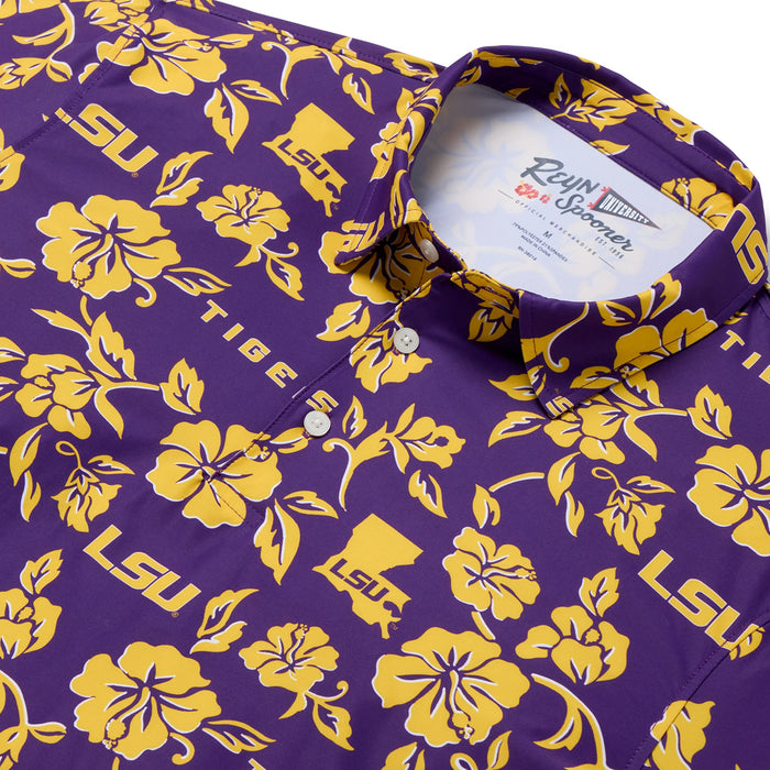 LSU Tigers Reyn Spooner Pua Performance Gameday Polo - Purple