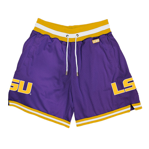 LSU Tigers SLAM Premium Lifestyle Mesh Shorts - Purple