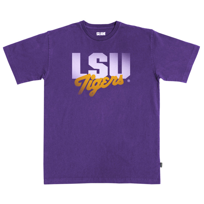 LSU Tigers SLAM Vault Script Heavy Weight T-Shirt - Purple